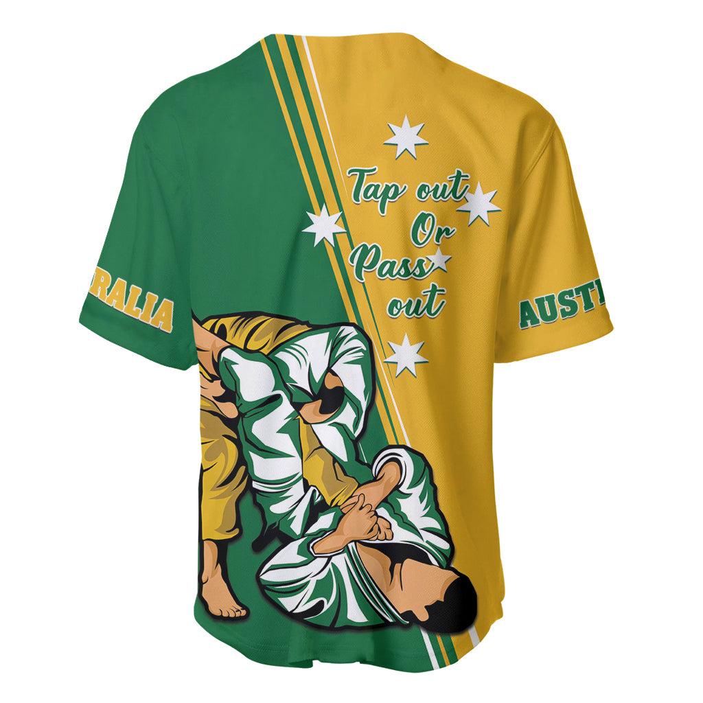 Australia Jujitsu Baseball Jersey Tap Out Or Pass Out National Color