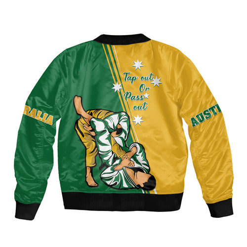 Australia Jujitsu Bomber Jacket Tap Out Or Pass Out National Color