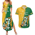 Australia Jujitsu Couples Matching Summer Maxi Dress and Hawaiian Shirt Tap Out Or Pass Out National Color