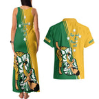 Australia Jujitsu Couples Matching Tank Maxi Dress and Hawaiian Shirt Tap Out Or Pass Out National Color
