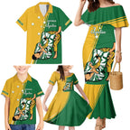 Australia Jujitsu Family Matching Mermaid Dress and Hawaiian Shirt Tap Out Or Pass Out National Color