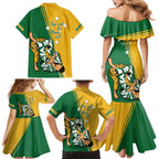 Australia Jujitsu Family Matching Mermaid Dress and Hawaiian Shirt Tap Out Or Pass Out National Color
