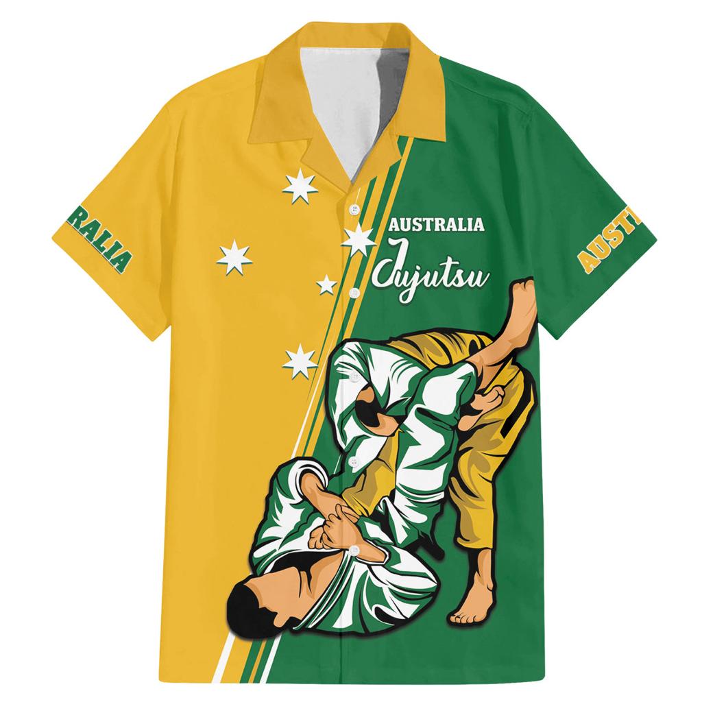 Australia Jujitsu Family Matching Mermaid Dress and Hawaiian Shirt Tap Out Or Pass Out National Color