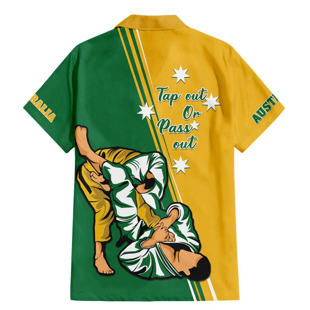Australia Jujitsu Family Matching Mermaid Dress and Hawaiian Shirt Tap Out Or Pass Out National Color