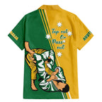 Australia Jujitsu Family Matching Mermaid Dress and Hawaiian Shirt Tap Out Or Pass Out National Color