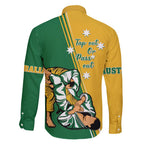 Australia Jujitsu Family Matching Off Shoulder Maxi Dress and Hawaiian Shirt Tap Out Or Pass Out National Color