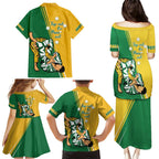 Australia Jujitsu Family Matching Puletasi and Hawaiian Shirt Tap Out Or Pass Out National Color
