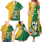 Australia Jujitsu Family Matching Summer Maxi Dress and Hawaiian Shirt Tap Out Or Pass Out National Color
