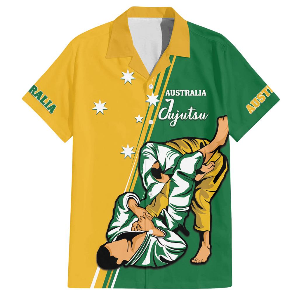 Australia Jujitsu Family Matching Summer Maxi Dress and Hawaiian Shirt Tap Out Or Pass Out National Color