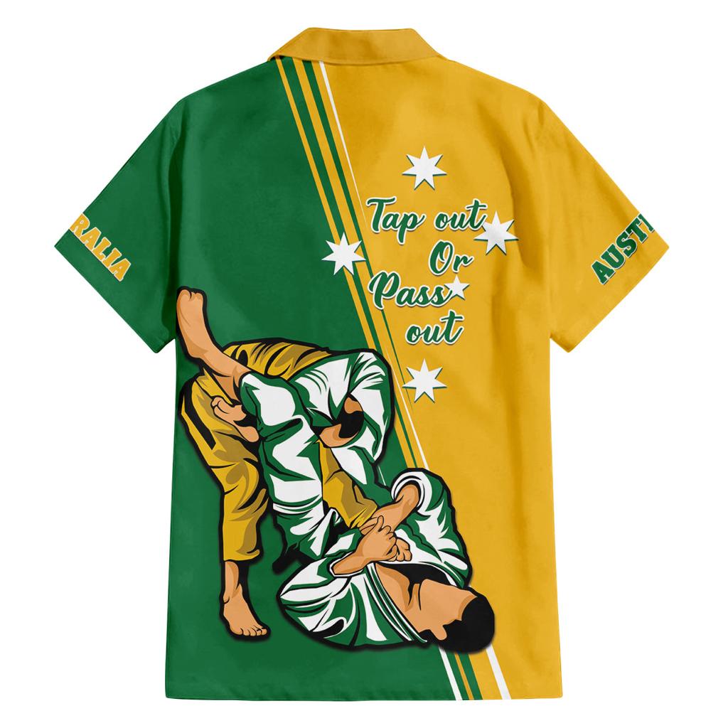 Australia Jujitsu Family Matching Summer Maxi Dress and Hawaiian Shirt Tap Out Or Pass Out National Color