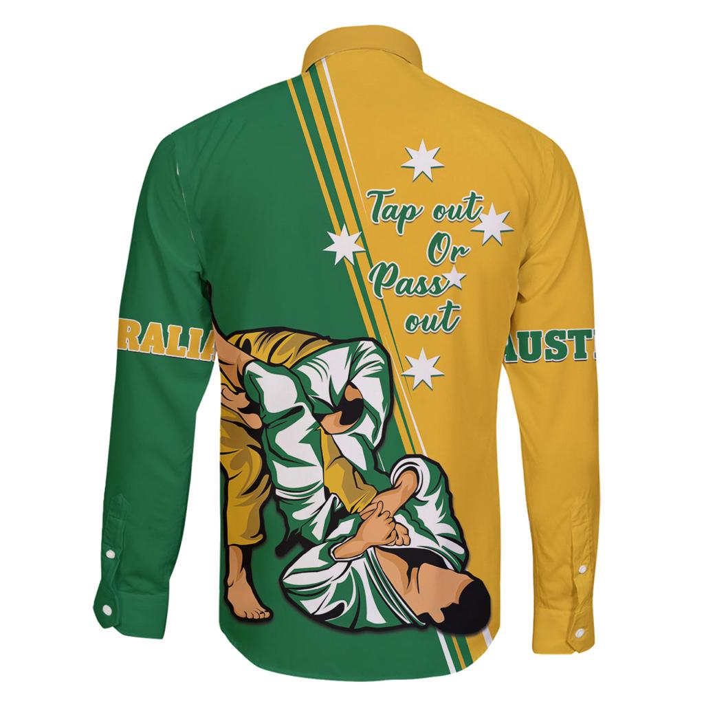 Australia Jujitsu Family Matching Summer Maxi Dress and Hawaiian Shirt Tap Out Or Pass Out National Color