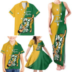 Australia Jujitsu Family Matching Tank Maxi Dress and Hawaiian Shirt Tap Out Or Pass Out National Color