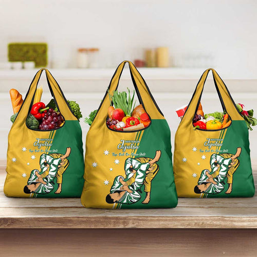 Australia Jujitsu Grocery Bag Tap Out Or Pass Out National Color