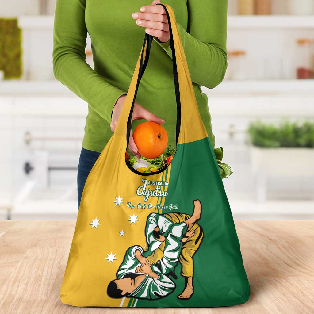 Australia Jujitsu Grocery Bag Tap Out Or Pass Out National Color