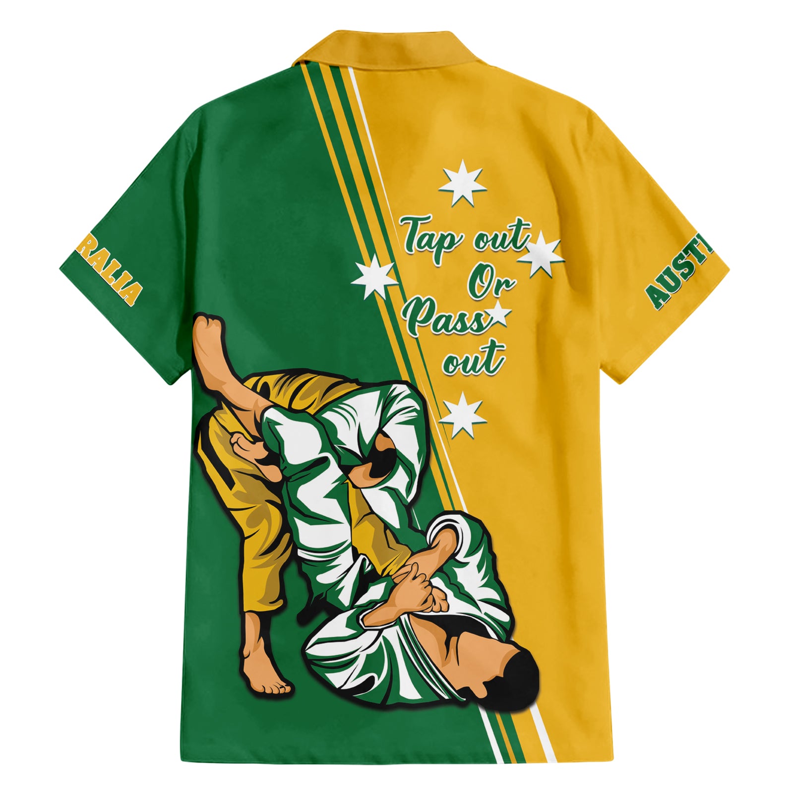 Australia Jujitsu Hawaiian Shirt Tap Out Or Pass Out National Color