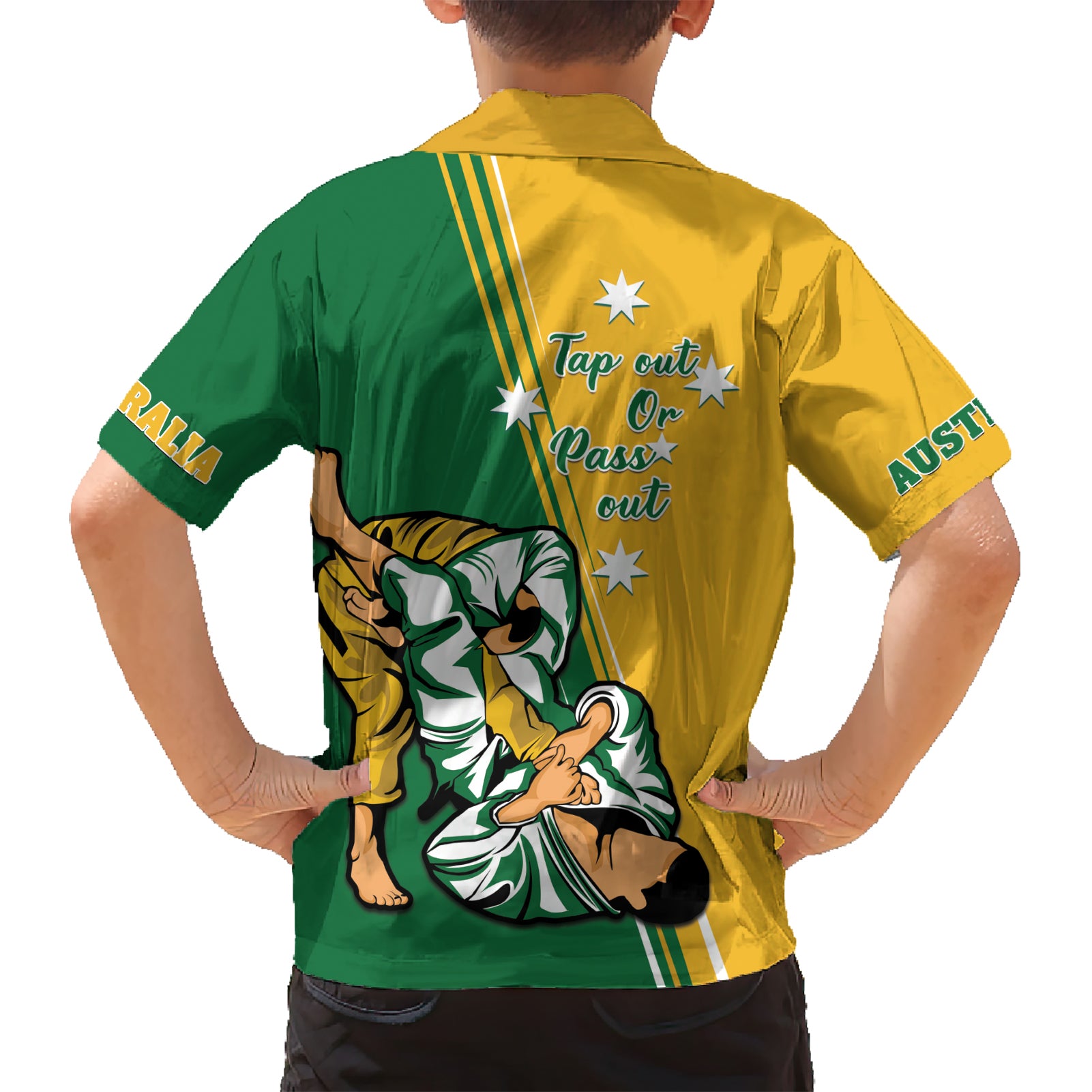 Australia Jujitsu Hawaiian Shirt Tap Out Or Pass Out National Color