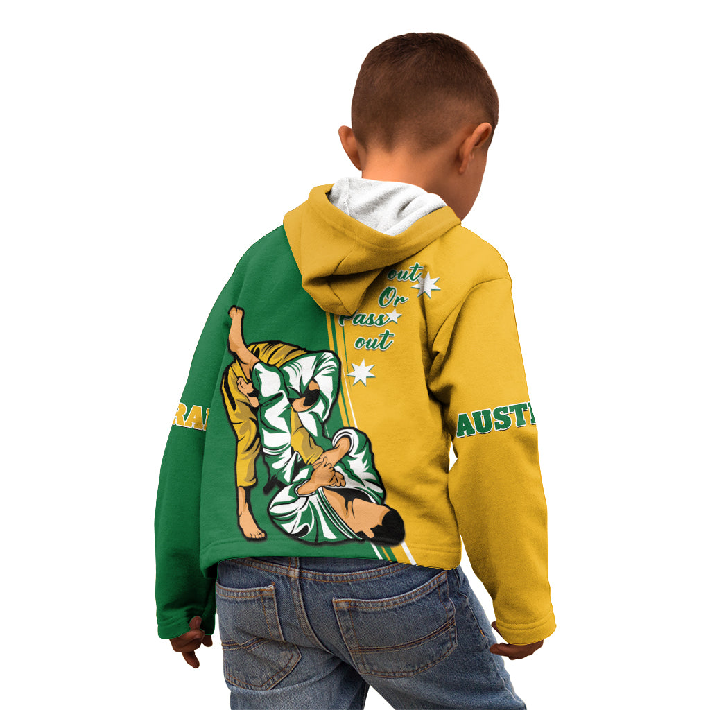 Australia Jujitsu Kid Hoodie Tap Out Or Pass Out National Color