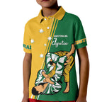 Australia Jujitsu Kid Polo Shirt Tap Out Or Pass Out National Color
