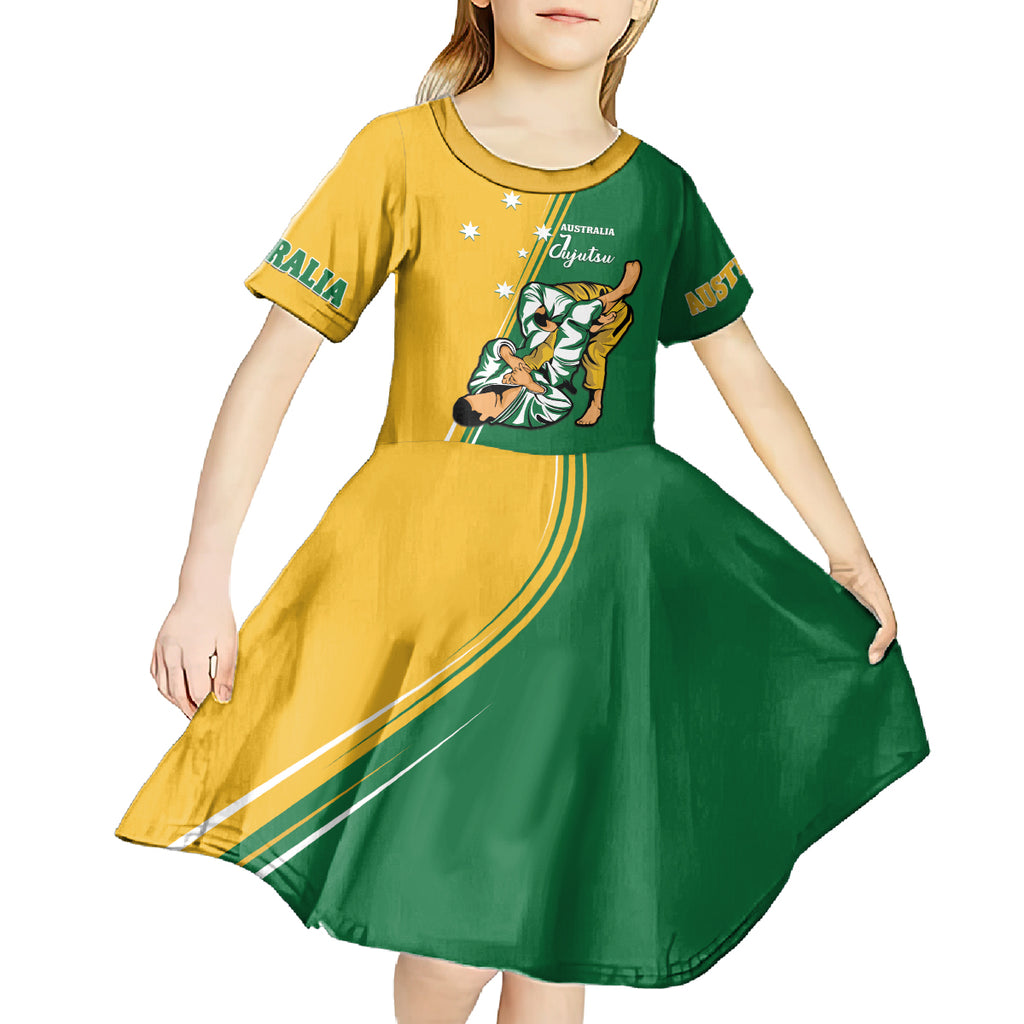 Australia Jujitsu Kid Short Sleeve Dress Tap Out Or Pass Out National Color