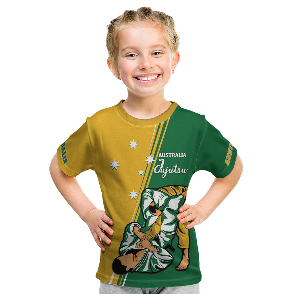 Australia Jujitsu Kid T Shirt Tap Out Or Pass Out National Color