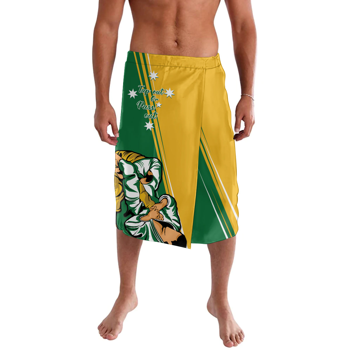 Australia Jujitsu Lavalava Tap Out Or Pass Out National Color