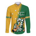 Australia Jujitsu Long Sleeve Button Shirt Tap Out Or Pass Out National Color