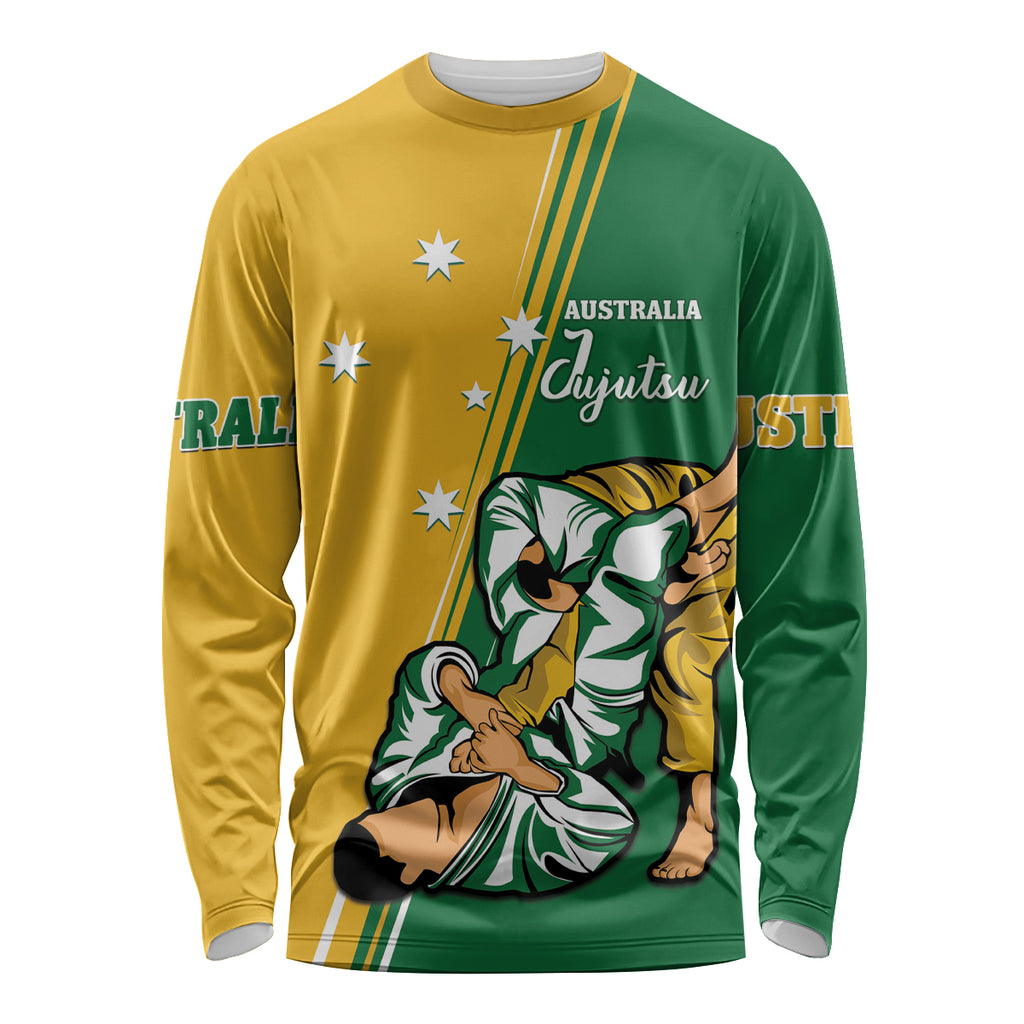 Australia Jujitsu Long Sleeve Shirt Tap Out Or Pass Out National Color