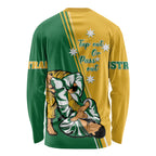 Australia Jujitsu Long Sleeve Shirt Tap Out Or Pass Out National Color