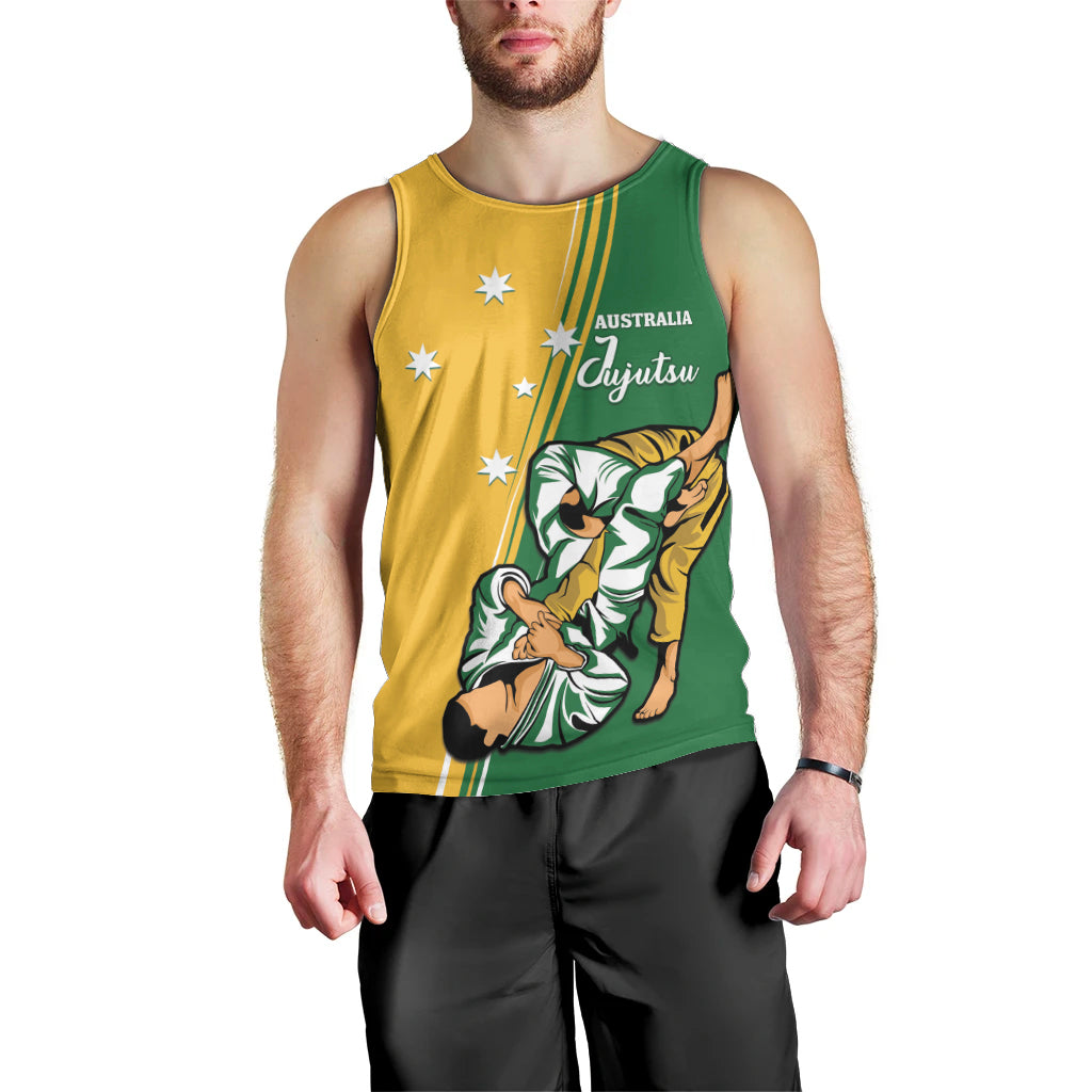 Australia Jujitsu Men Tank Top Tap Out Or Pass Out National Color