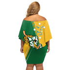Australia Jujitsu Off Shoulder Short Dress Tap Out Or Pass Out National Color