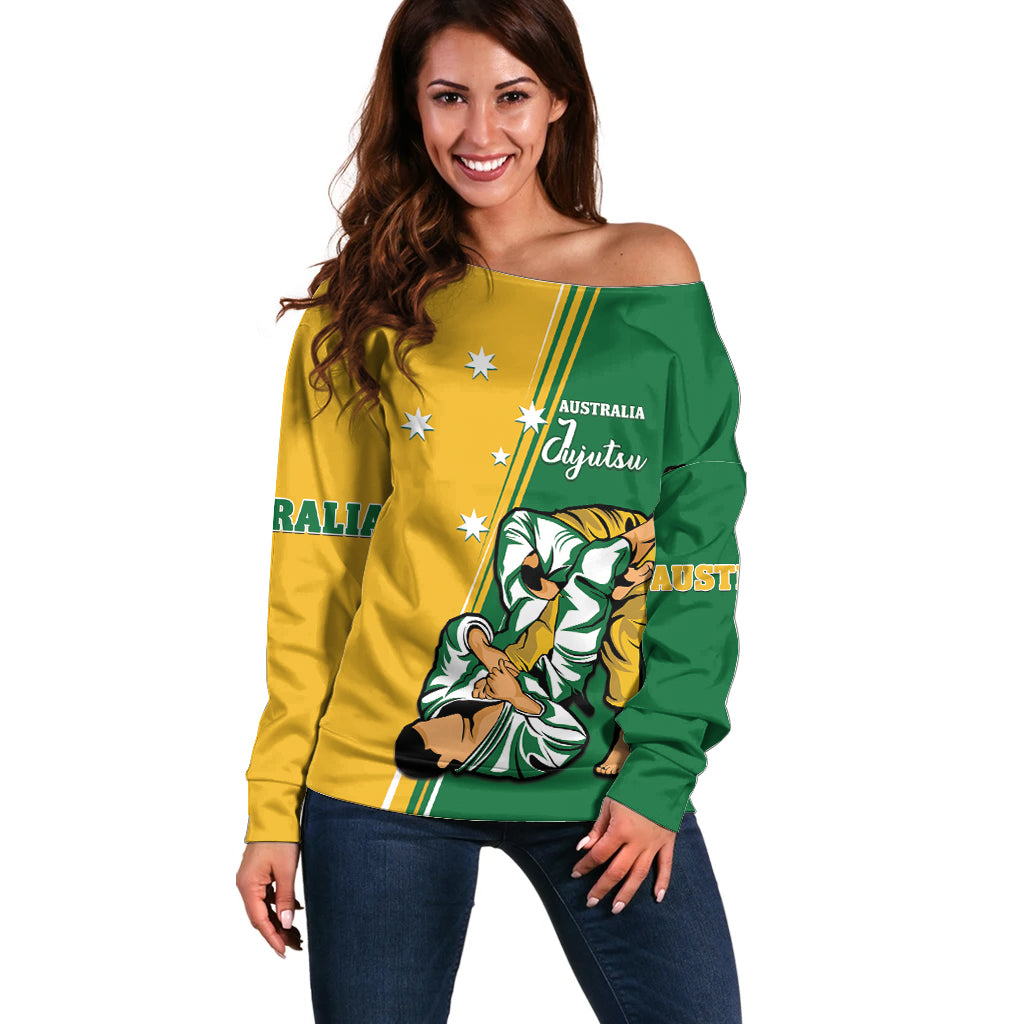 Australia Jujitsu Off Shoulder Sweater Tap Out Or Pass Out National Color