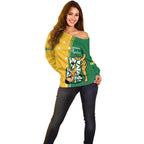 Australia Jujitsu Off Shoulder Sweater Tap Out Or Pass Out National Color