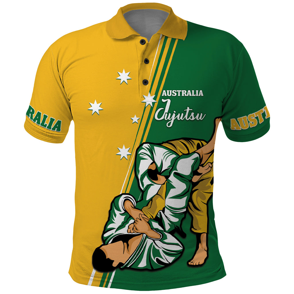 Australia Jujitsu Polo Shirt Tap Out Or Pass Out National Color