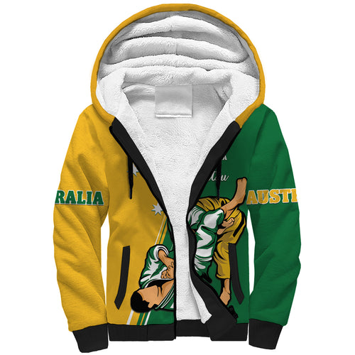Australia Jujitsu Sherpa Hoodie Tap Out Or Pass Out National Color