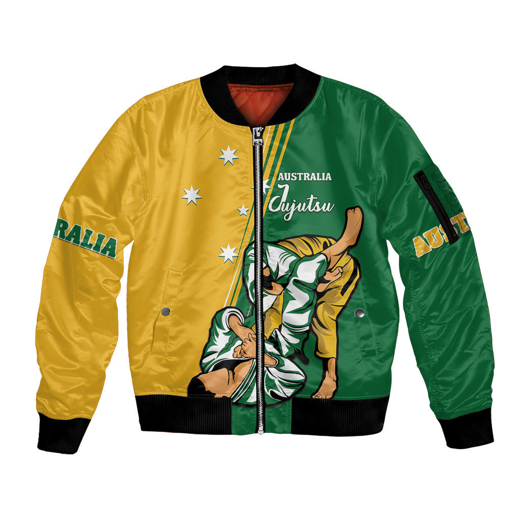 Australia Jujitsu Sleeve Zip Bomber Jacket Tap Out Or Pass Out National Color