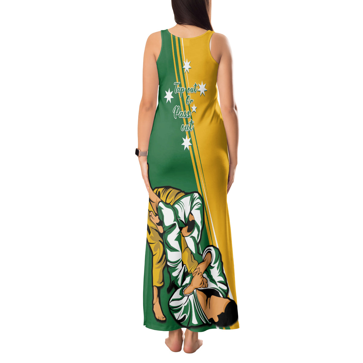Australia Jujitsu Tank Maxi Dress Tap Out Or Pass Out National Color