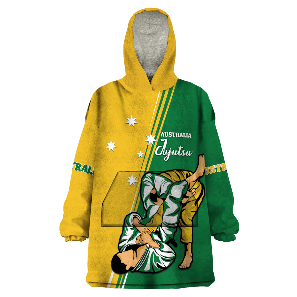 Australia Jujitsu Wearable Blanket Hoodie Tap Out Or Pass Out National Color