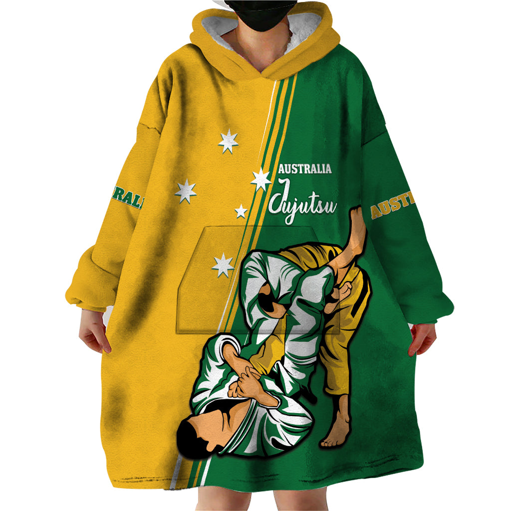 Australia Jujitsu Wearable Blanket Hoodie Tap Out Or Pass Out National Color