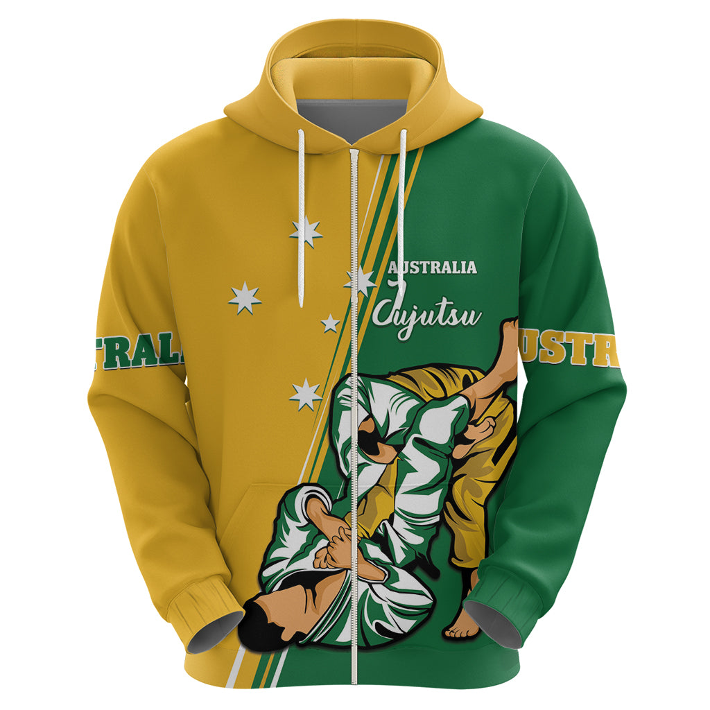 Australia Jujitsu Zip Hoodie Tap Out Or Pass Out National Color