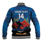 Custom Geelong Football ANZAC Baseball Jacket Gallipoli Camouflage With Poppies