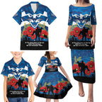 Custom Geelong Football ANZAC Family Matching Puletasi and Hawaiian Shirt Gallipoli Camouflage With Poppies