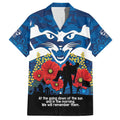 Custom Geelong Football ANZAC Family Matching Puletasi and Hawaiian Shirt Gallipoli Camouflage With Poppies