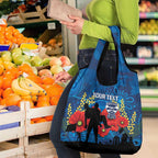 Custom Geelong Football ANZAC Grocery Bag Gallipoli Camouflage With Poppies