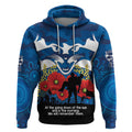 Custom Geelong Football ANZAC Hoodie Gallipoli Camouflage With Poppies