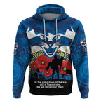 Custom Geelong Football ANZAC Hoodie Gallipoli Camouflage With Poppies