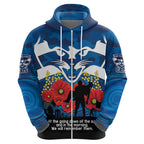 Custom Geelong Football ANZAC Hoodie Gallipoli Camouflage With Poppies