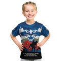 Custom Geelong Football ANZAC Kid T Shirt Gallipoli Camouflage With Poppies