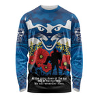 Custom Geelong Football ANZAC Long Sleeve Shirt Gallipoli Camouflage With Poppies