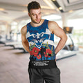 Custom Geelong Football ANZAC Men Tank Top Gallipoli Camouflage With Poppies