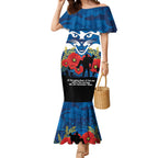 Custom Geelong Football ANZAC Mermaid Dress Gallipoli Camouflage With Poppies